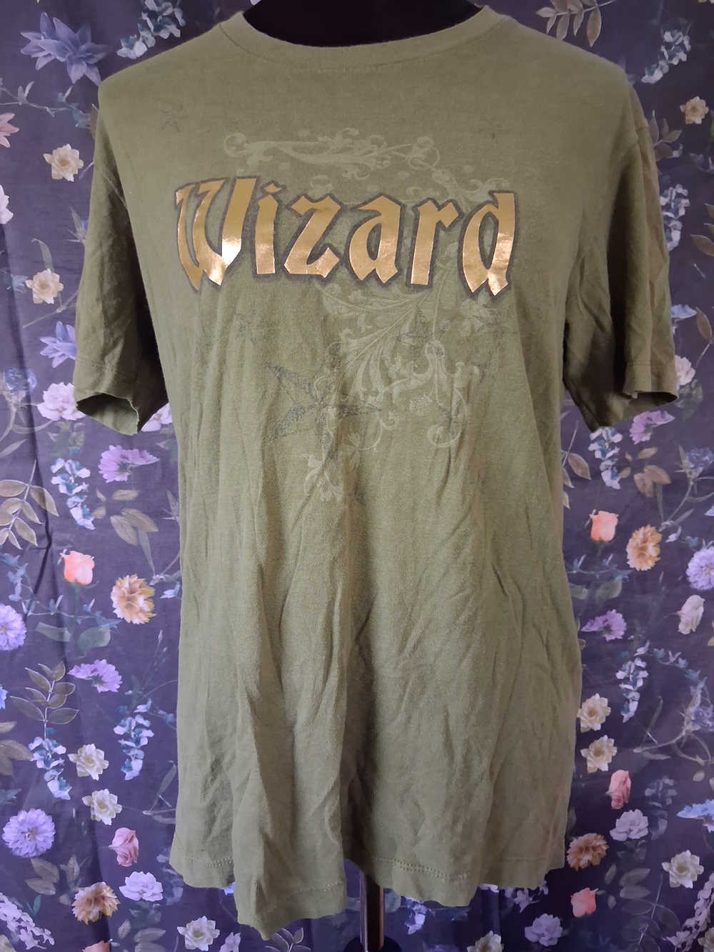 The Wizarding World Universal Studios Wizard Graphic Tee - Olive Green Tee Shirt